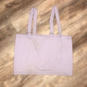 Lavender knit crop top